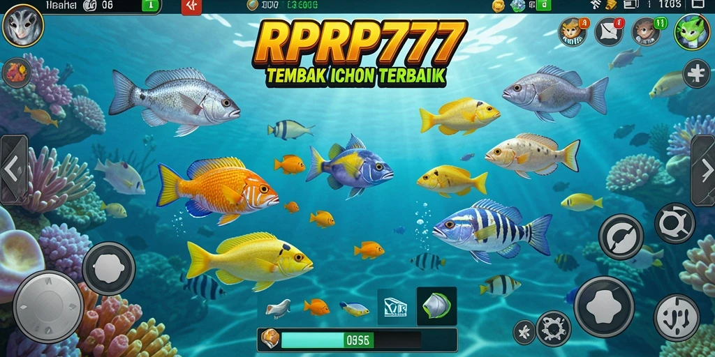 Screenshot gameplay RPRP777 menampilkan aksi menembak ikan yang seru.